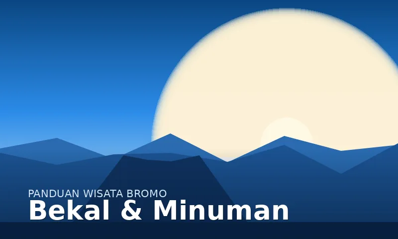 Bekal makanan dan minuman hangat untuk wisata Bromo
