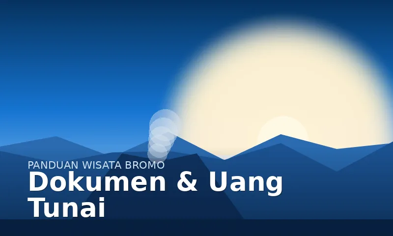 Dokumen dan uang tunai yang perlu disiapkan untuk wisata Bromo