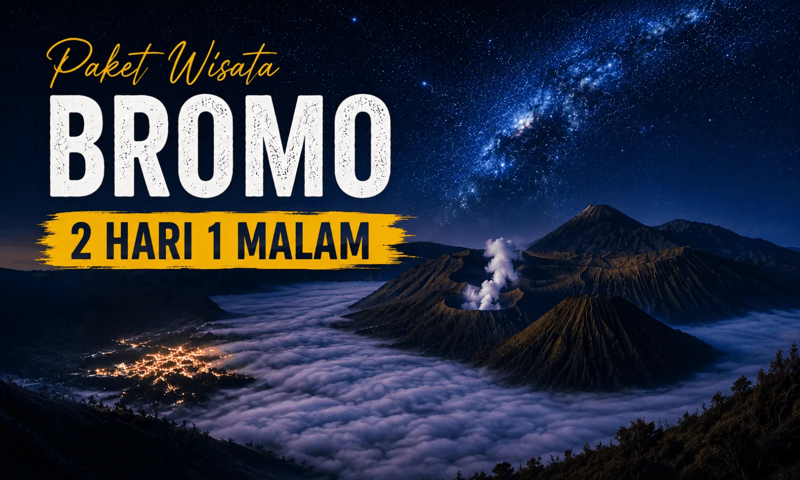 Paket Wisata Bromo 2 Hari 1 Malam — pemandangan Gunung Bromo