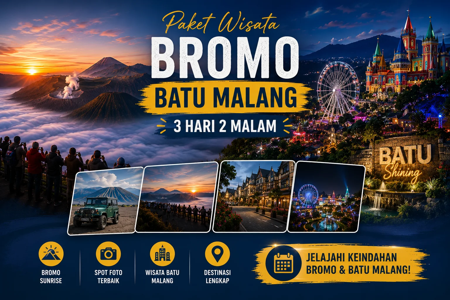 Paket Wisata Bromo Batu Malang 3 Hari 2 Malam
