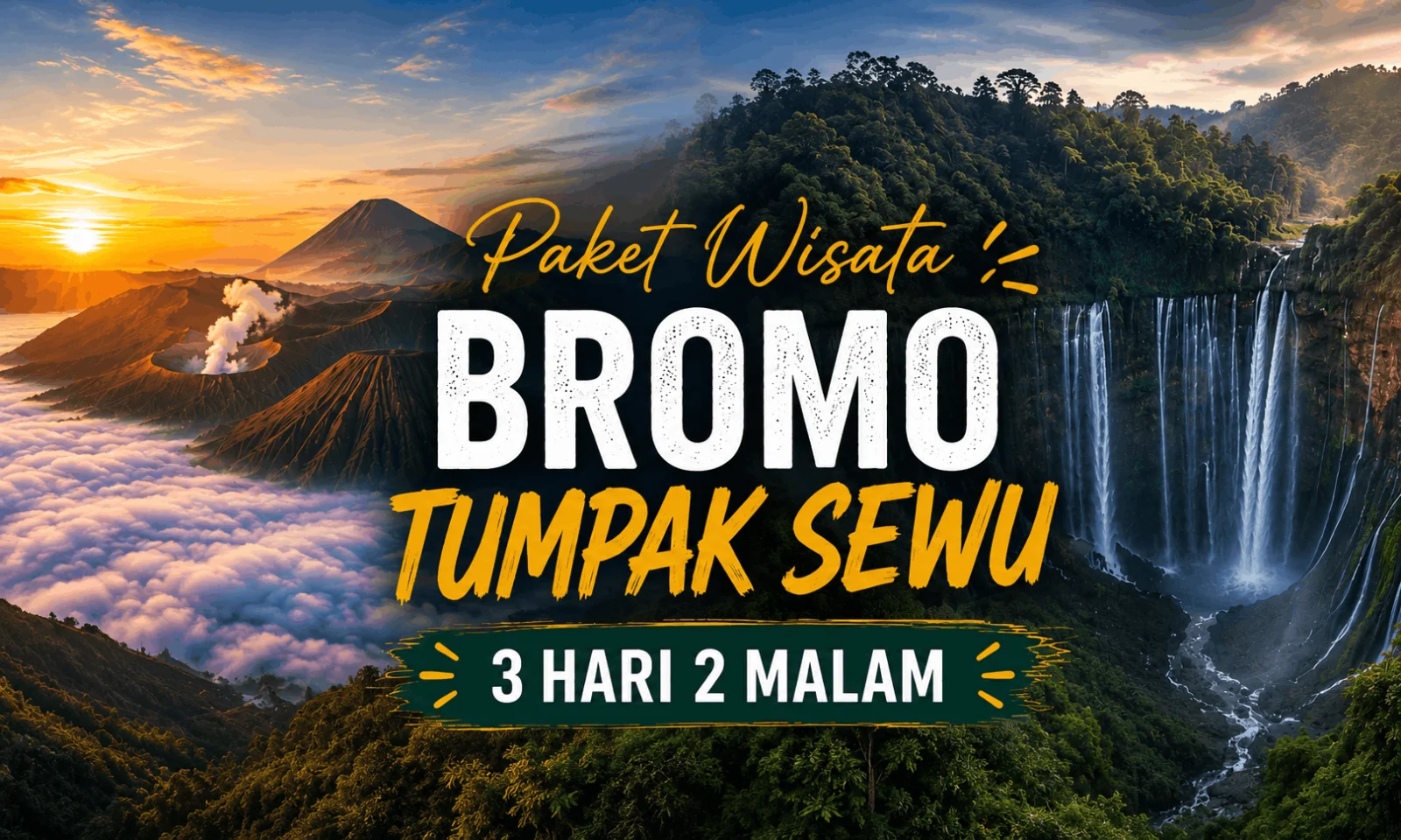 Paket Wisata Bromo Tumpak Sewu 3 Hari 2 Malam — pemandangan Gunung Bromo